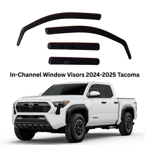 In-channel window visors for 2024-2025 Toyota Tacoma